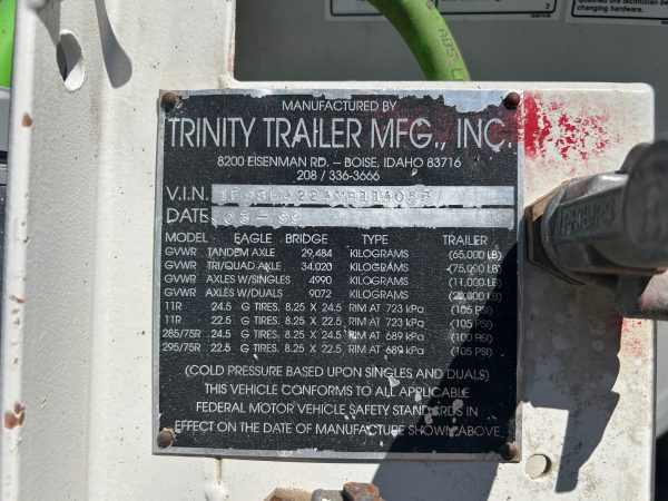 2000 Trinity 3 Axle Live Bottom Trailer - Image 3
