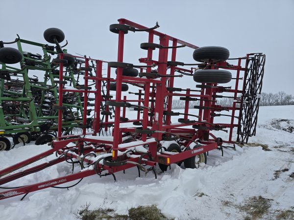 23ft Kongskilde Heavy Duty S-Tine Field Cultivator with Double Rolling Baskets