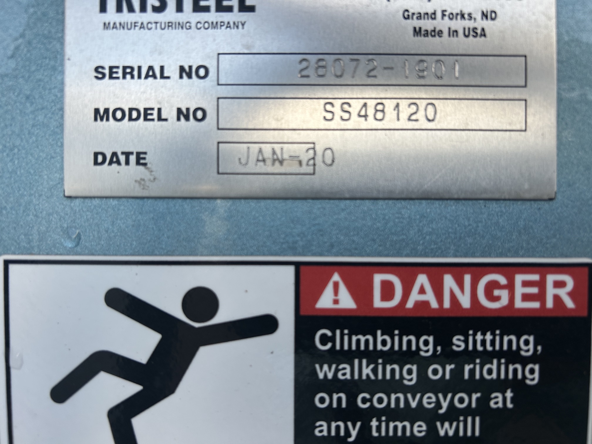 48in X 10ft Tristeel Mfg Web Belt Sizer / Very Gentle / SOLD - Image 2